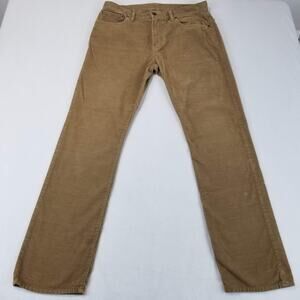 Gap 1969 Pants Mens 34x32 Tan Straight Corduroy Classic Fall 2013 Casual
